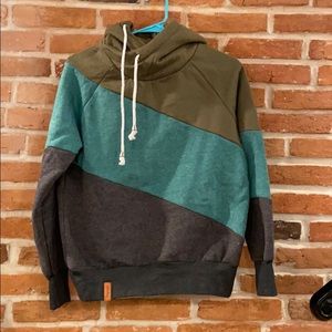 Ai Mei Color Block Pullover Hoodie, Sz XL